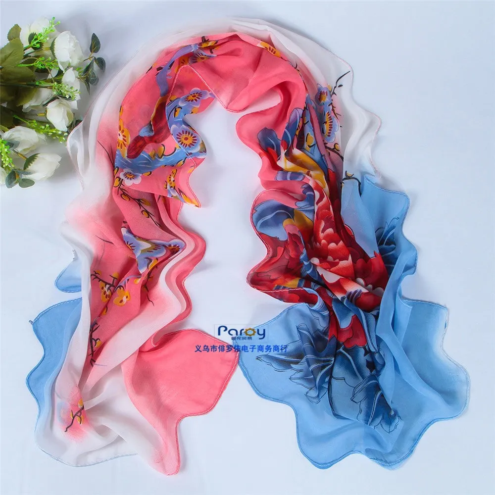 Women scarf fashion pashmina 2014 new design long shawl cape silk chiffon tippet muffler echarpes Scarves