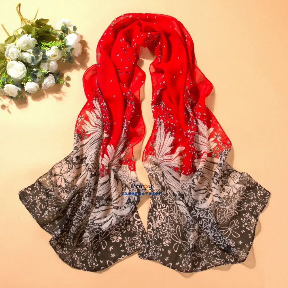 Women scarf fashion pashmina 2014 new design long shawl cape silk chiffon tippet muffler echarpes Scarves