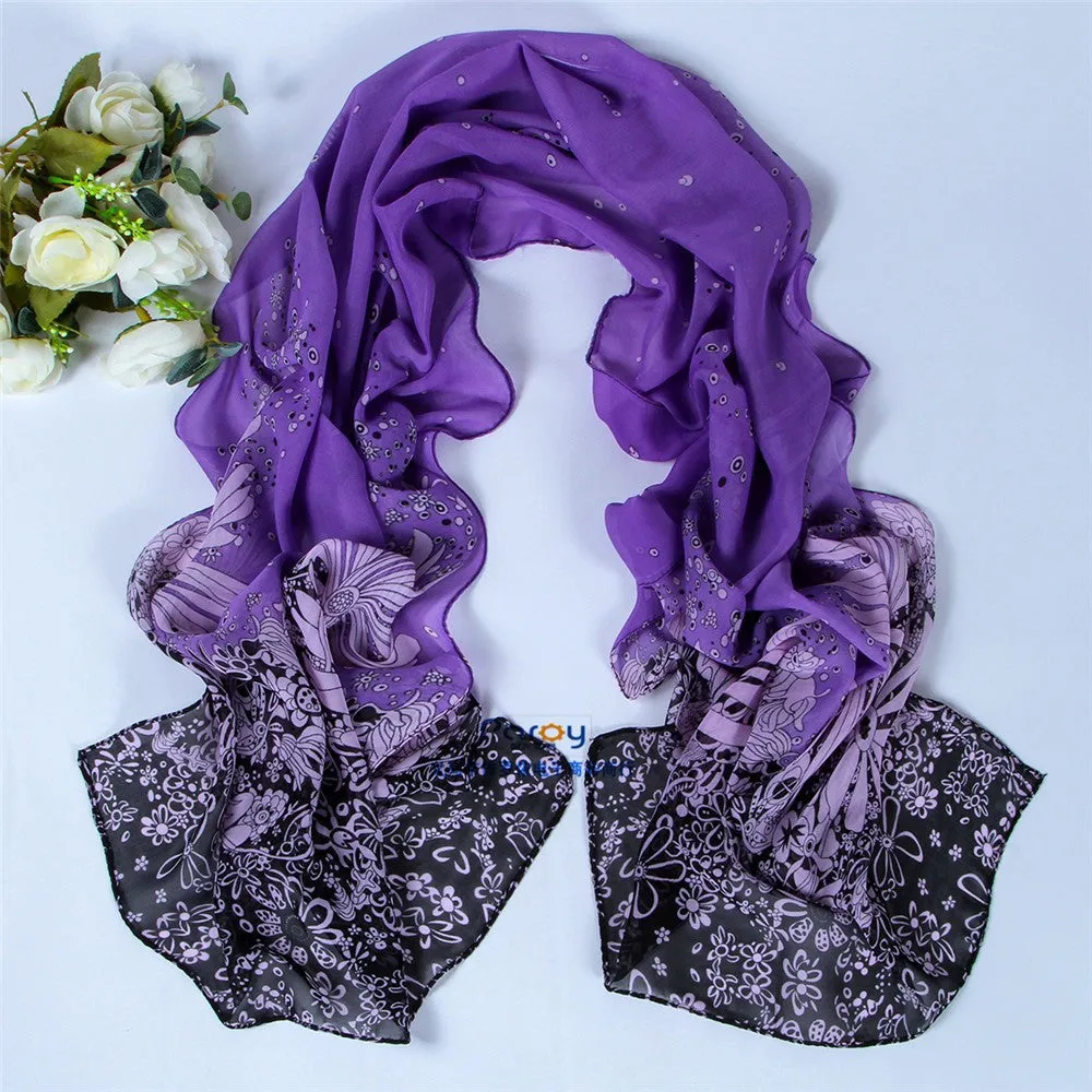 Women scarf fashion pashmina 2014 new design long shawl cape silk chiffon tippet muffler echarpes Scarves