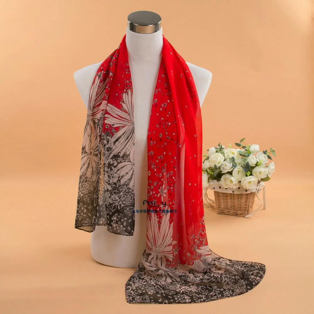 Women scarf fashion pashmina 2014 new design long shawl cape silk chiffon tippet muffler echarpes Scarves