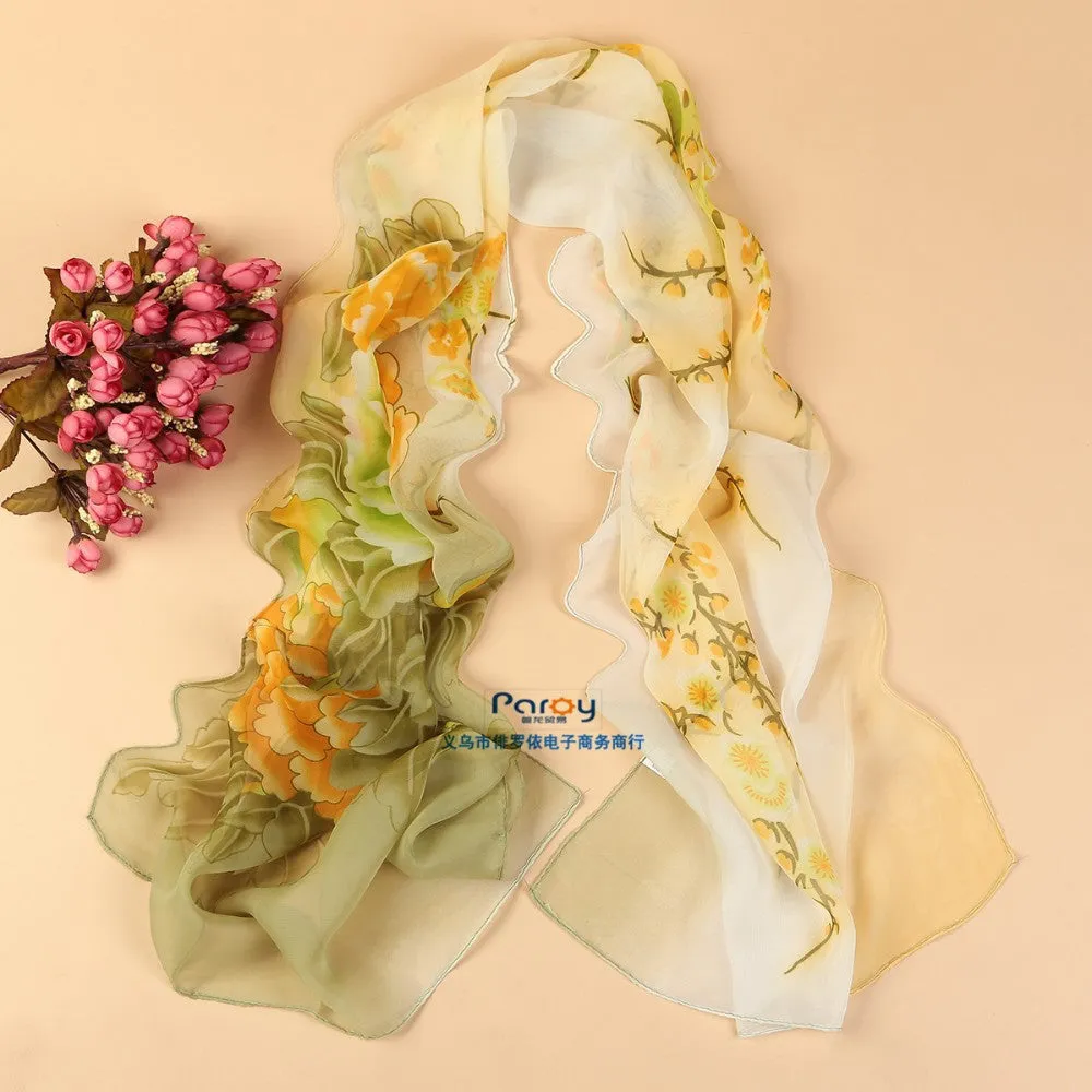 Women scarf fashion pashmina 2014 new design long shawl cape silk chiffon tippet muffler echarpes Scarves