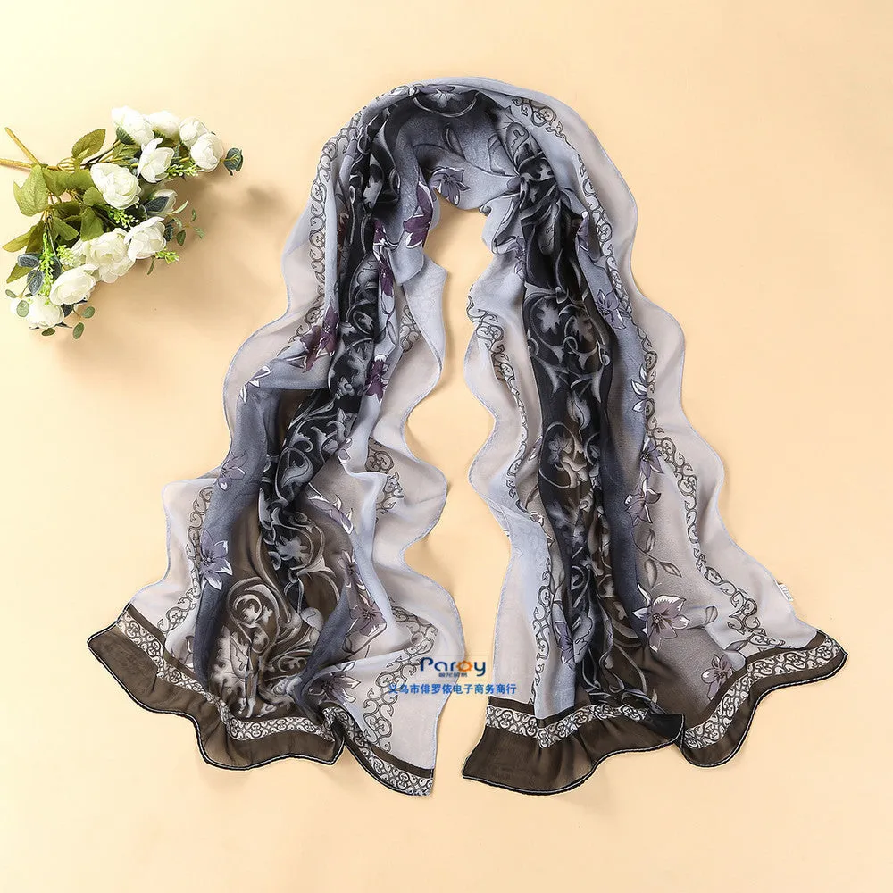 Women scarf fashion pashmina 2014 new design long shawl cape silk chiffon tippet muffler echarpes Scarves