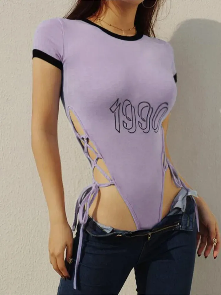 Women Short Sleeve T-shirt Bodysuit