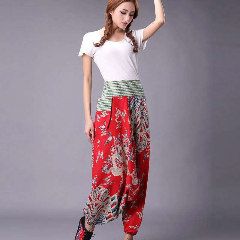 Women's Fashion Clan Fengxiangyun Big Crotch Pants