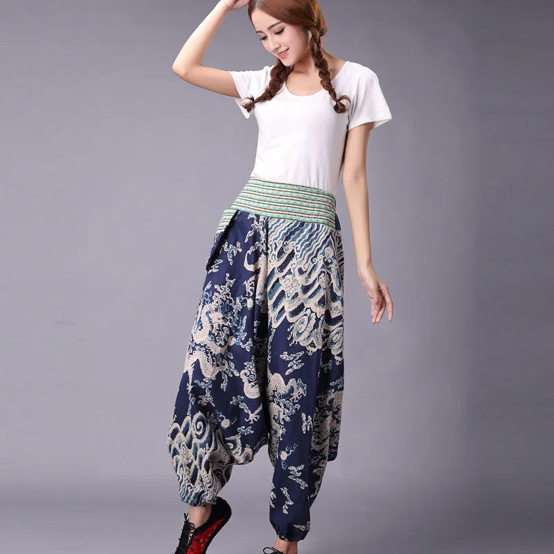 Women's Fashion Clan Fengxiangyun Big Crotch Pants