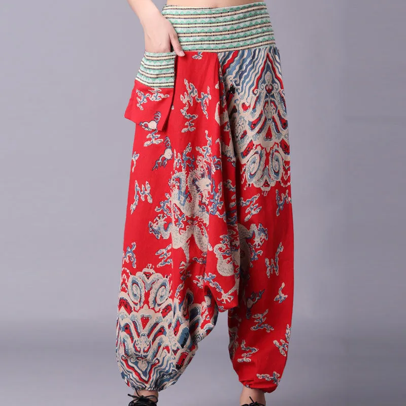 Women's Fashion Clan Fengxiangyun Big Crotch Pants