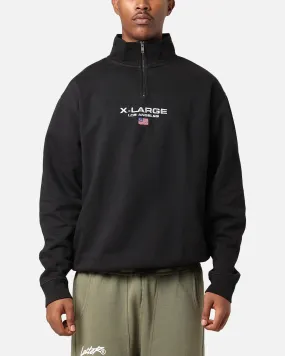 X-Large Quater Zip Crewneck Pigment Black