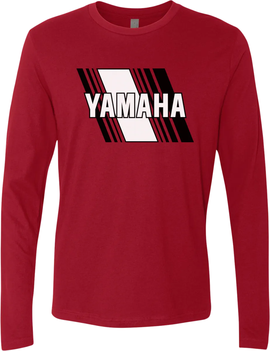 YAMAHA APPAREL Yamaha Heritage Diagonal Long-Sleeve T-Shirt - Red - Medium NP21S-M3119-M