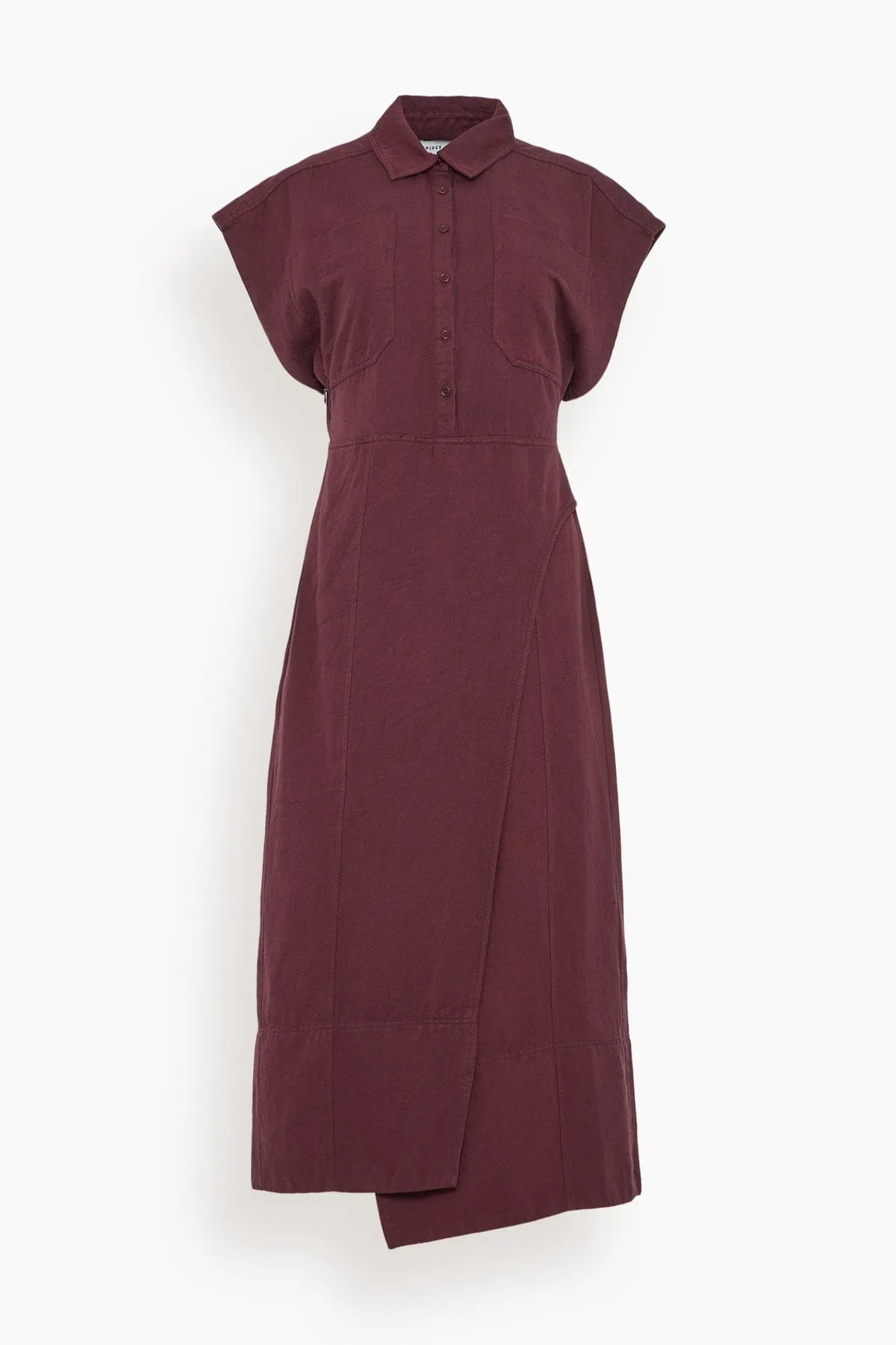 Yelena Wrap Dress in Fig