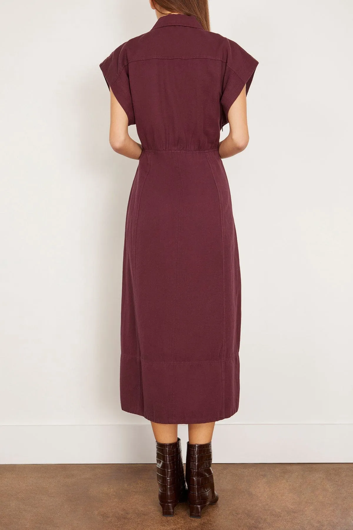 Yelena Wrap Dress in Fig