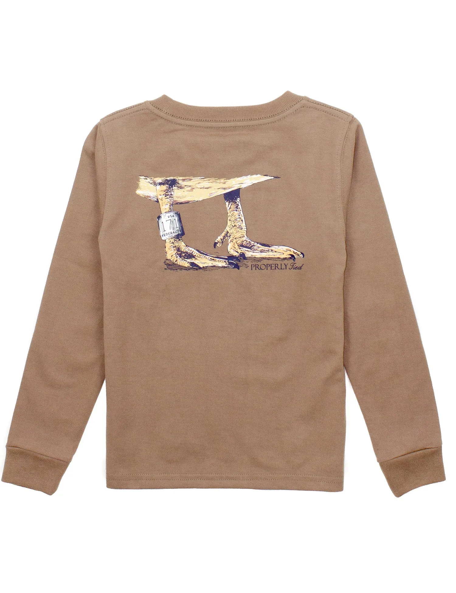 Youth Duck Band LS Tee - Walnut