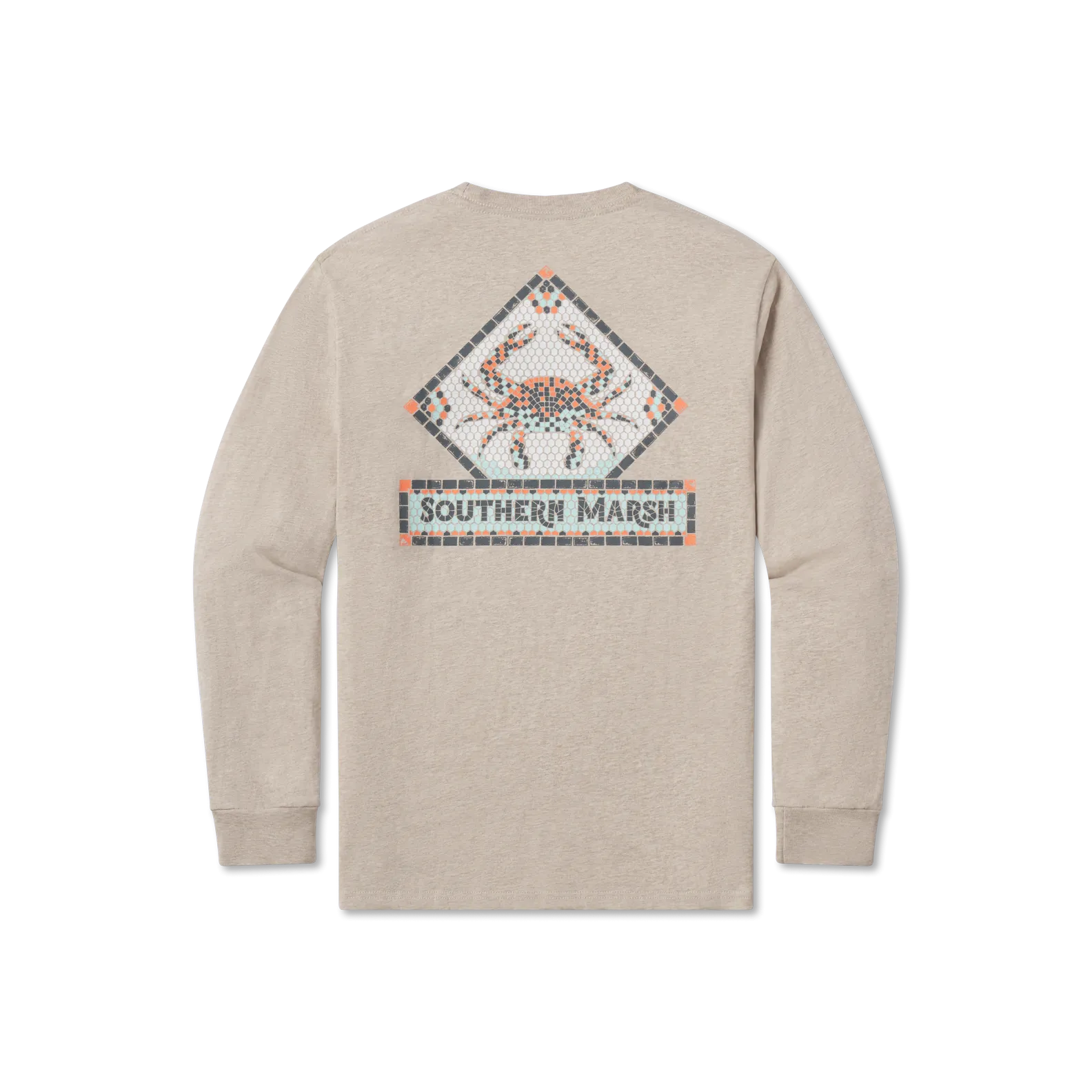 Youth Mosaic Crab Tee - Long Sleeve