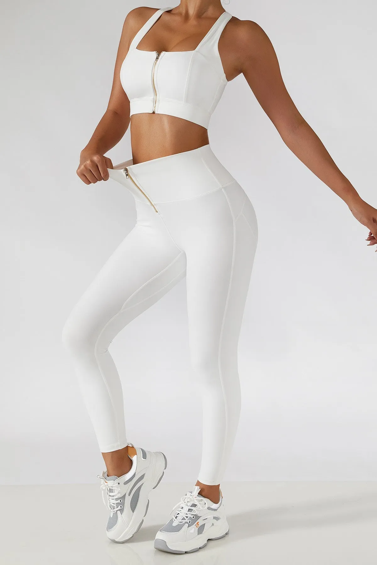 Zip Front Booty Contour Leggings