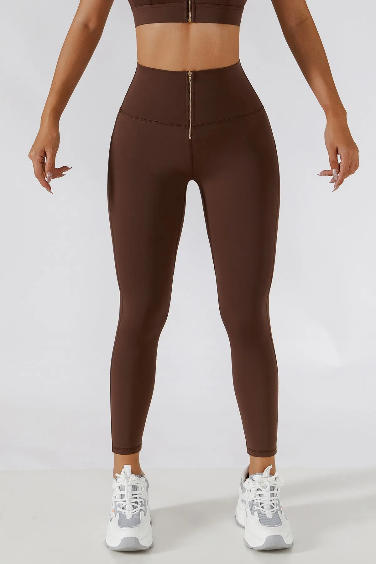 Zip Front Booty Contour Leggings