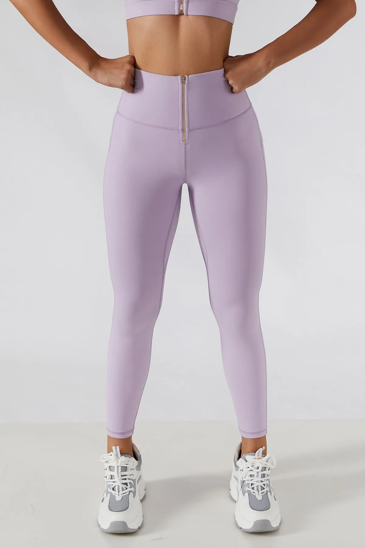 Zip Front Booty Contour Leggings