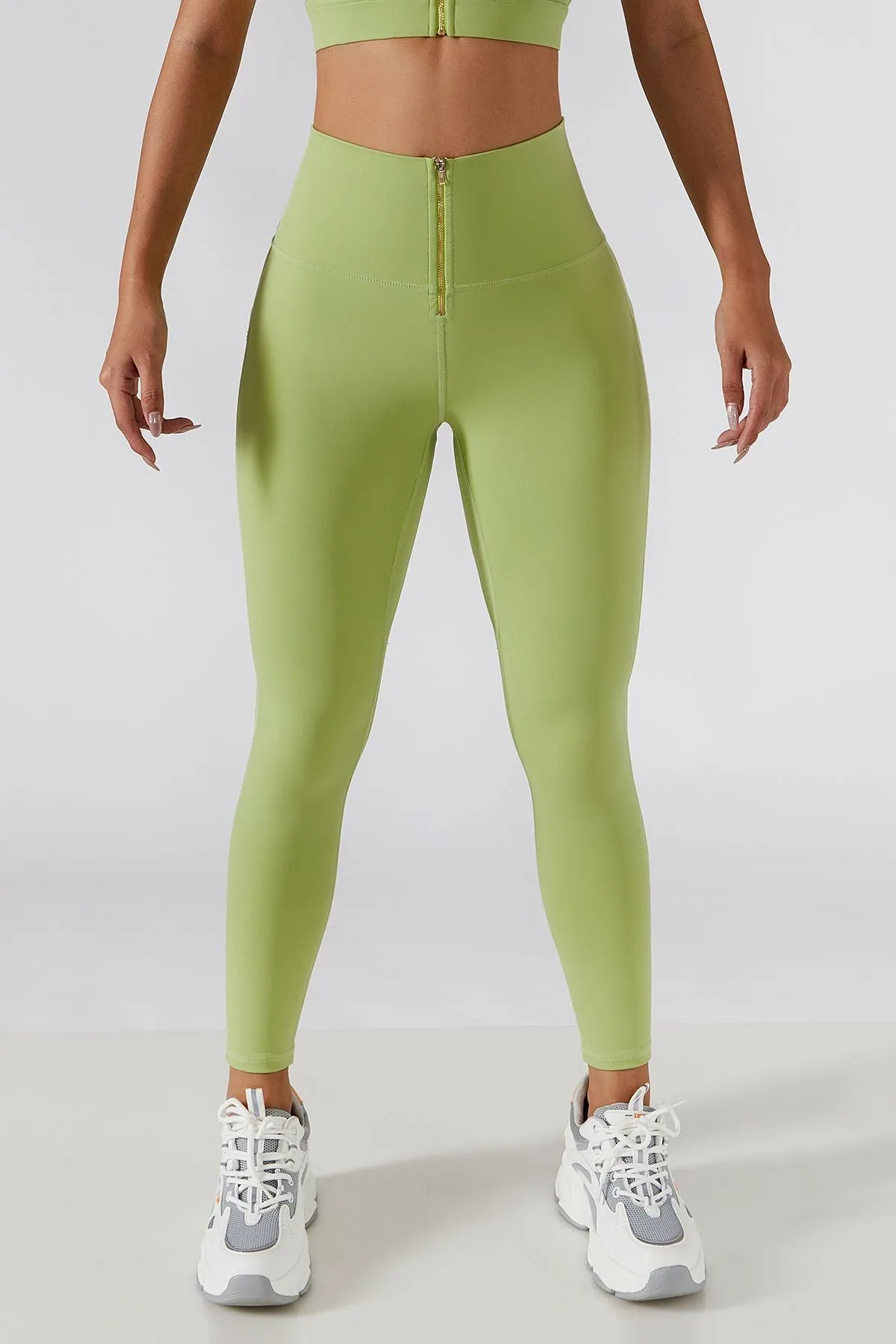 Zip Front Booty Contour Leggings