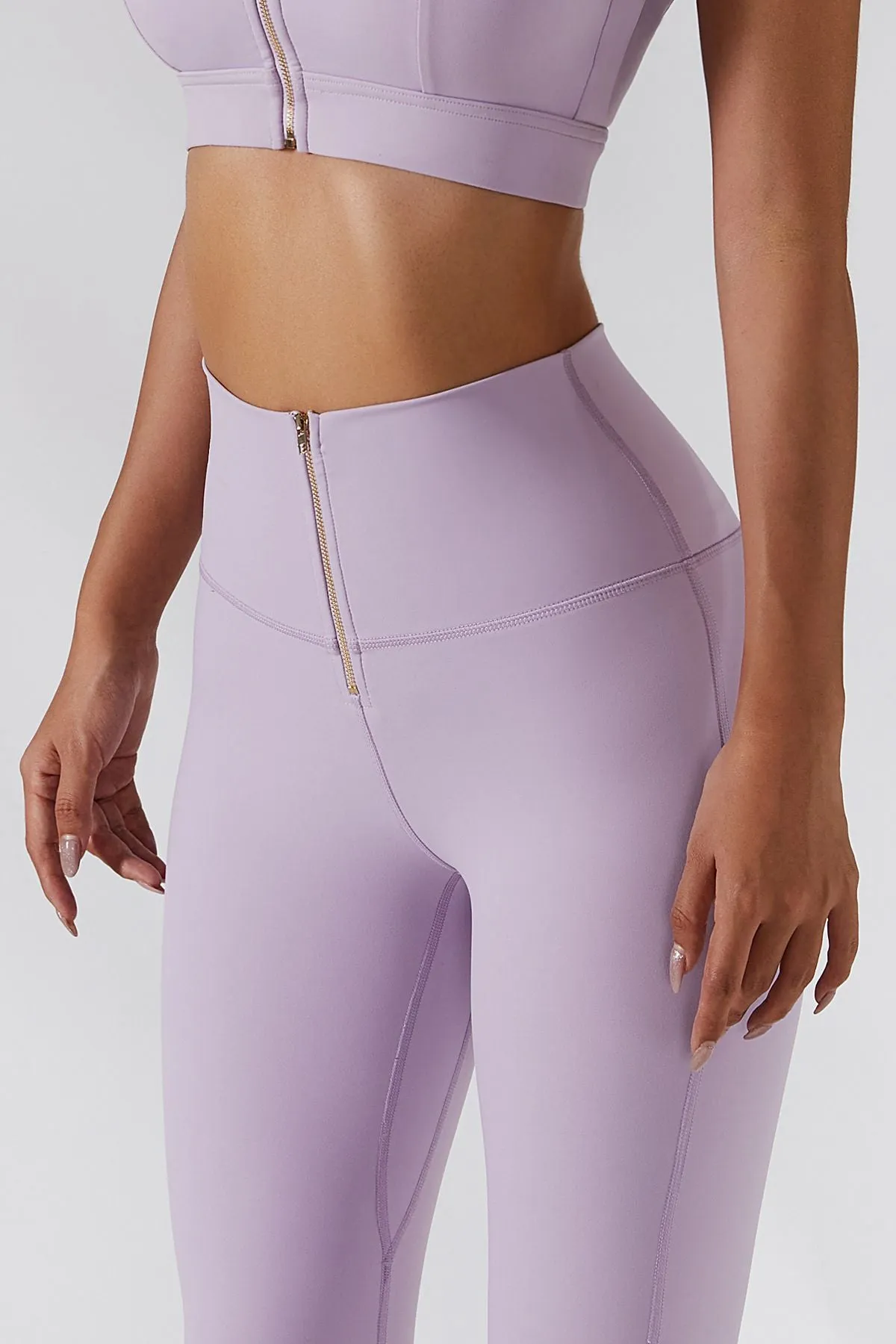 Zip Front Booty Contour Leggings