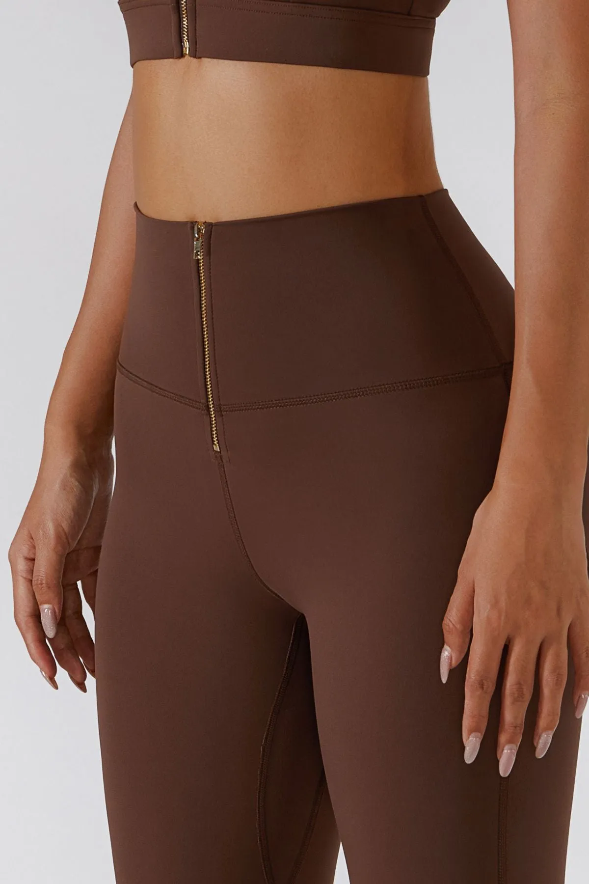 Zip Front Booty Contour Leggings