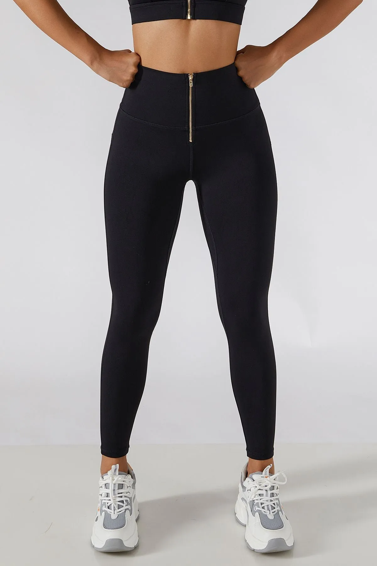 Zip Front Booty Contour Leggings